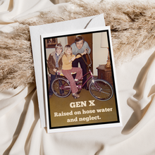 Load image into Gallery viewer, Vintage 70s Greeting Card. Gen X Raised On Hose Water...