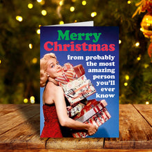 Load image into Gallery viewer, Most Amazing Person Christmas Greeting Card