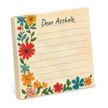 Load image into Gallery viewer, Dear Asshole - Funny Sarcastic Sticky Note Pad