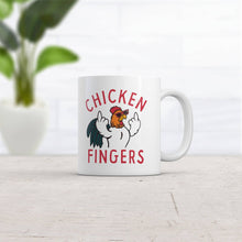 Load image into Gallery viewer, Chicken Fingers Sarcastic Funny Coffee Mug Animal Graphic