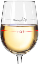Load image into Gallery viewer, Naughty Stem Wine Glass | Unique Gift | Christmas