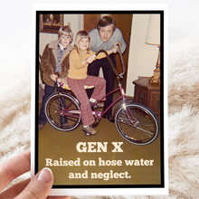 Load image into Gallery viewer, Vintage 70s Greeting Card. Gen X Raised On Hose Water...