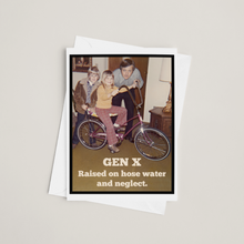 Load image into Gallery viewer, Vintage 70s Greeting Card. Gen X Raised On Hose Water...