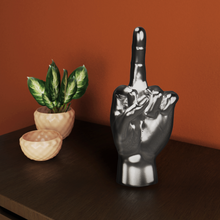 Load image into Gallery viewer, Middle Finger Statue (Silver)