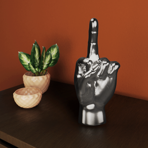 Middle Finger Statue (Silver)