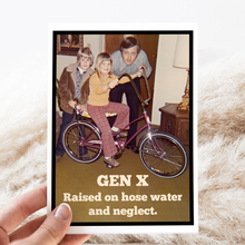 Load image into Gallery viewer, Vintage 70s Greeting Card. Gen X Raised On Hose Water...