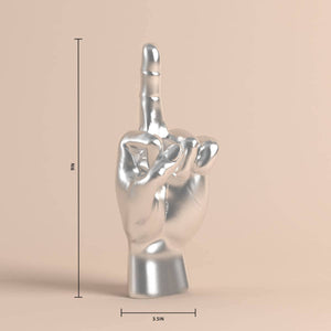 Middle Finger Statue (Silver)