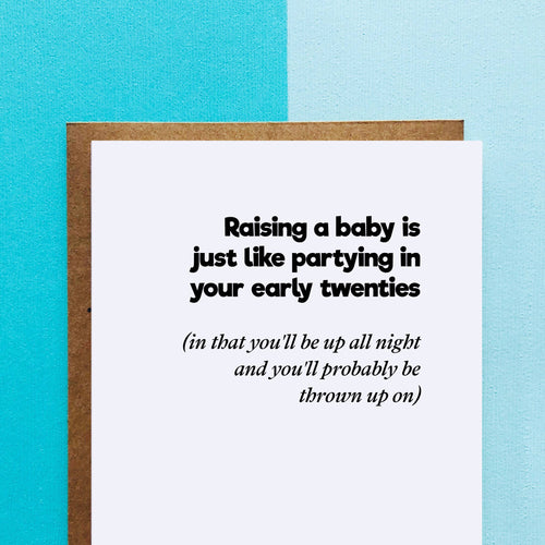 Just Like Partying - Funny Expecting New Baby Card