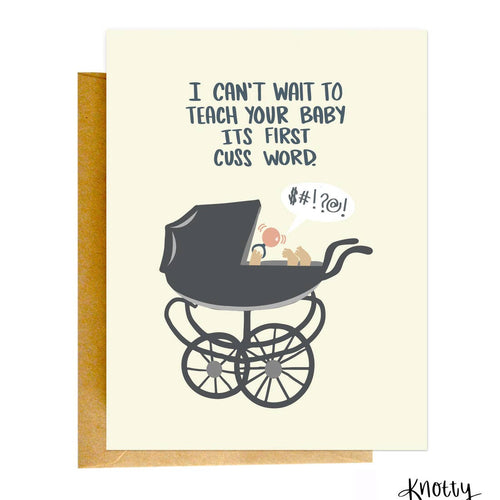 Cuss Word Baby Card
