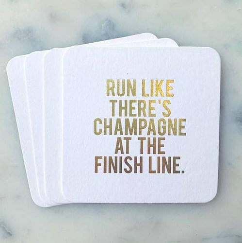 Run Like There's Champagne Coasters