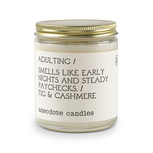 Adulting (Fig & Cashmere) Glass Jar Candle