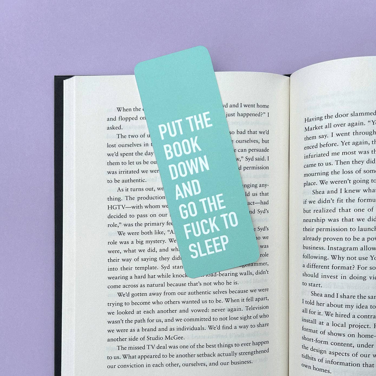 Go to Sleep Bookmark | Two Words One Finger