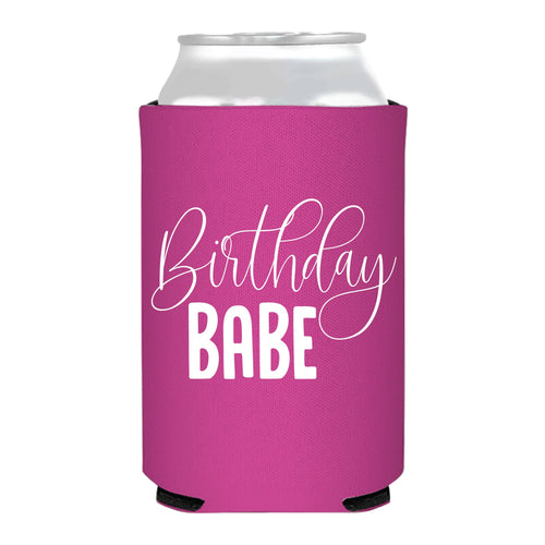 Birthday Babe B-Day  Can Cooler / Koozie