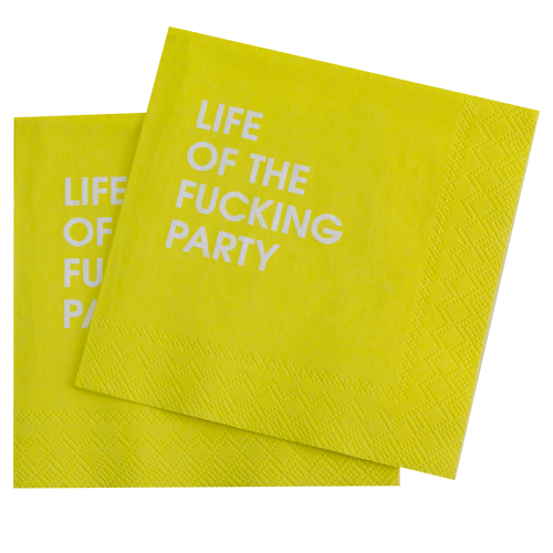 Life of the Fucking Party Colorful Cocktail Napkins