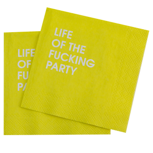 Life of the Fucking Party Colorful Cocktail Napkins