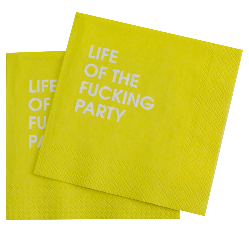 Life of the Fucking Party Colorful Cocktail Napkins