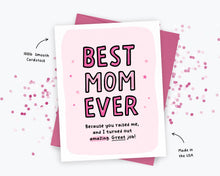 Load image into Gallery viewer, Best Mom Funny Mother's Day Card,
