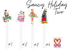 Load image into Gallery viewer, Saucy Holiday - Two Sets - Drin Swizzles - Stir Sticks