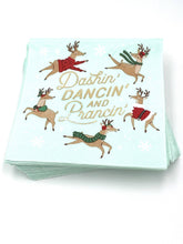 Load image into Gallery viewer, Funny Christmas Cocktail Napkins | Prancin Gold Foil - 20ct