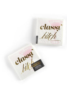 Classy Bitch Adult Martini Glass Fancy Cocktail Napkin Funny