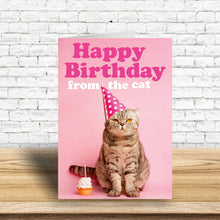 Load image into Gallery viewer, Happy Birthday From The Cat Greeting Card