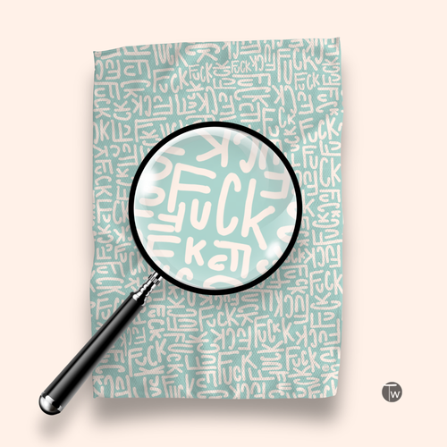 Mint Graffiti Kitchen Towel