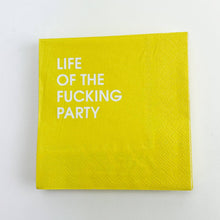 Load image into Gallery viewer, Life of the Fucking Party Colorful Cocktail Napkins