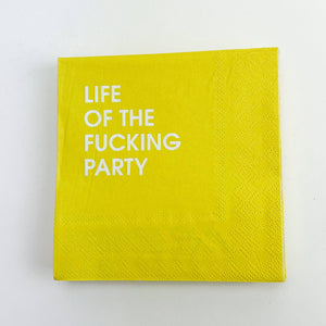 Life of the Fucking Party Colorful Cocktail Napkins