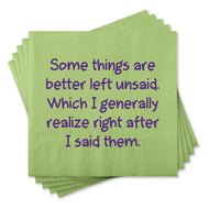 Funny Cocktail Napkins - Better Left Unsaid