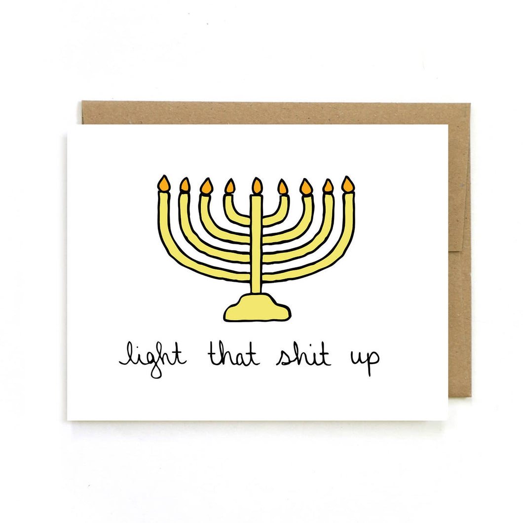 Hanukkah Holiday Card - Menorah