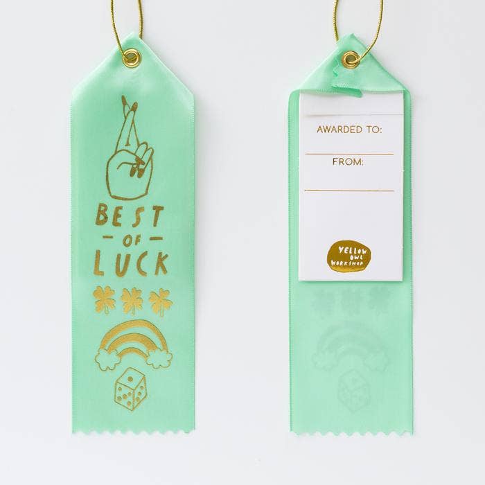 Best of Luck Award Ribbon - Good Luck Card