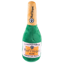 Load image into Gallery viewer, Woof Clicquot Rose&#39; Champagne Bottle Squeaker Dog Toy