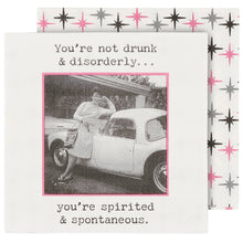 Load image into Gallery viewer, Spirited And Spontaneous Beverage Napkin