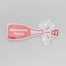 Load image into Gallery viewer, Remaining Fucks - Champagne Bottle - Vinyl Sticker