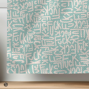 Mint Graffiti Kitchen Towel