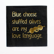 Blue Cheese Stuffed Olives Cocktail Napkins