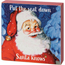 Load image into Gallery viewer, Put Seat Down Block Sign