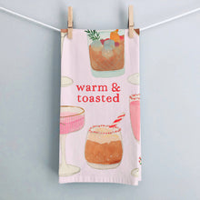 Load image into Gallery viewer, Holiday Cocktails Tea Towel | Holiday Drinks Dish Towel