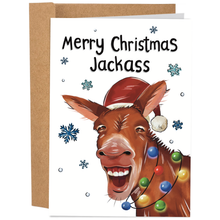 Load image into Gallery viewer, Merry Christmas Jackass | Funny Christmas Card