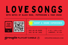 Load image into Gallery viewer, Love Songs Playlist Candle