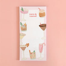 Load image into Gallery viewer, Holiday Cocktails Notepad | Christmas Drinks Notepad | 4"x8"