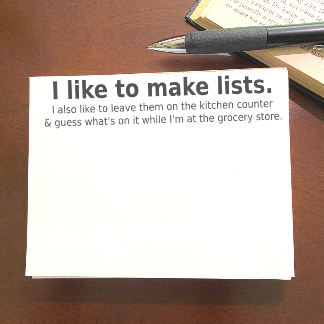 I Like To Make List Notepad