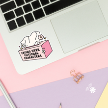 Load image into Gallery viewer, Crying Over Fictional Characters Stickers / Bookish Stickers