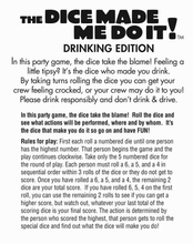 Load image into Gallery viewer, The Dice Made Me Do It!  Drinking Dice Game for Adults