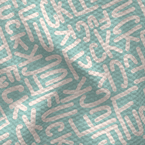 Mint Graffiti Kitchen Towel