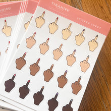 Load image into Gallery viewer, Sticker Sheet-Middle Finger, Adult Humor, Funny Stickers