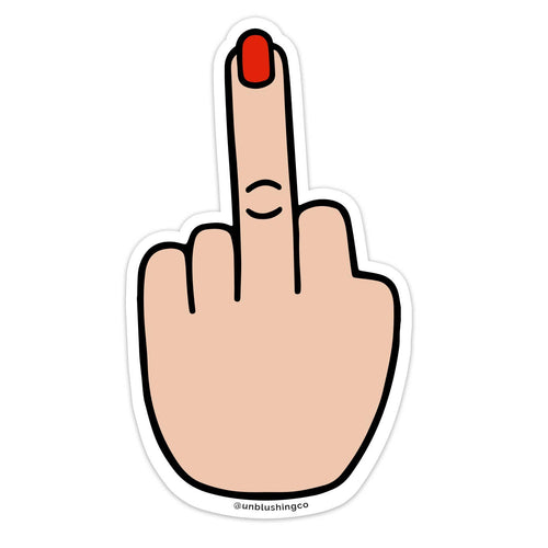 Middle Finger Vinyl Sticker