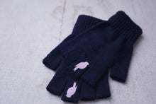 Load image into Gallery viewer, Thank you, Next Navy Gloves - Pink Bird