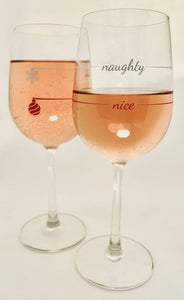 Naughty Stem Wine Glass | Unique Gift | Christmas 2024