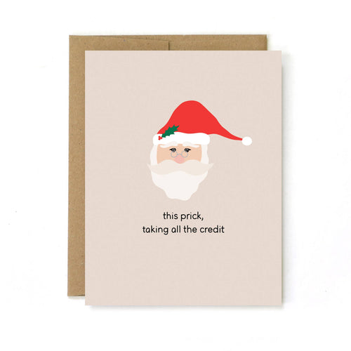 Santa Holiday Card - Santa Takes Credit Christmas Card